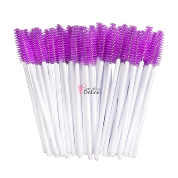 Periute Mascara pentru extensii gene false MPG25, 10 bucati Mov cu Alb